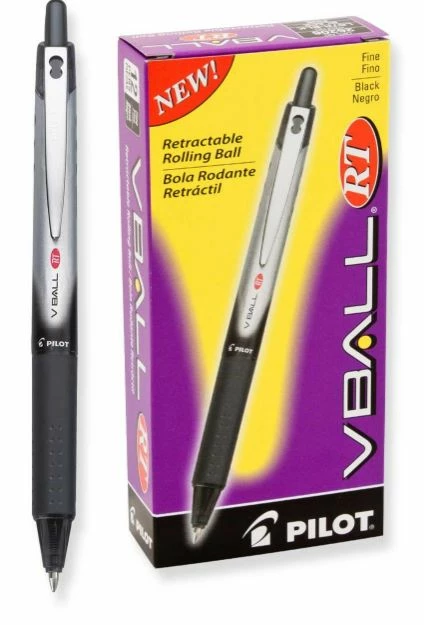 Pilot Vball Rt Liquid Ink Roller Ball Pen, Retractable, Fine 0.7 Mm, 3 Pilot Vball Rt Liquid Ink Roller Ball Pen, Retractable, Fine 0.7 Mm,