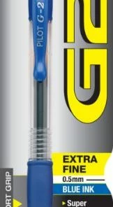 Pilot G2 Premium Gel Pen, Retractable, Extra-Fine 0.5 Mm, Blue Ink, Smoke Barrel, 1 Ea