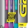 Pilot G2 Premium Gel Pen, Retractable, Extra-Fine 0.5 Mm, Assorted Ink, Smoke Barrel, 3Pk 1 Ea -pilot Shop 0009041 g2 assorted 3 pack fine pt 625