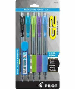 Pilot G2 Mechanical Pencil, 0.7 Mm, Hb (#2.5), Black Lead, Assorted Barrel Colors, 5/Pack 1 Ea