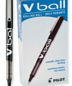 Pilot Vball Liquid Ink Roller Ball Pen, Stick, Extra-Fine 0.5 Mm, Black Ink, Black Barrel, Single Pen