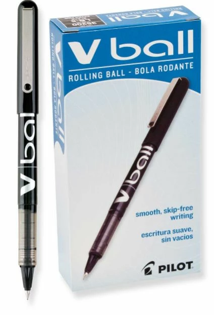 Pilot Vball Liquid Ink Roller Ball Pen, Stick, Extra-Fine 0.5 Mm, Black Ink, Black Barrel, Single Pen 3 Pilot Vball Liquid Ink Roller Ball Pen, Stick, Extra-Fine 0.5 Mm, Black Ink, Black Barrel, Single Pen
