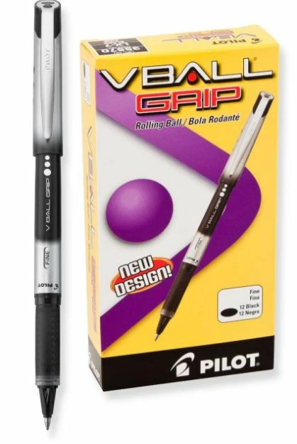 Pilot Vball Grip Liquid Ink Roller Ball Pen, Stick, Fine 0.7 Mm, 3 Pilot Vball Grip Liquid Ink Roller Ball Pen, Stick, Fine 0.7 Mm,