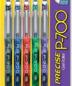 Pilot Precise P-700 Gel Pen, Stick, Fine 0.7 Mm, 5/Pack