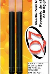 Pilot Refill For Pilot Retractable Gel Roller Ball Pens, Needle Tip, Fine Point, Black Ink, 2/Pack 1 Ea