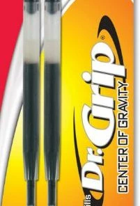 Pilot Refill For Pilot Dr. Grip Center Of Gravity Pens, Medium Point, Black Ink, 2/Pack