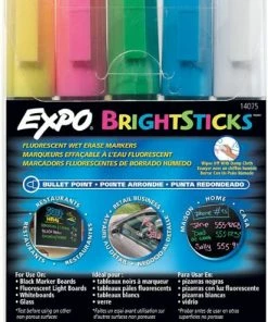 Expo Bright Sticks, Medium Bullet Tip, Assorted Colors, 5/Set 1 Ea