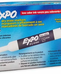 Expo Low-Odor Dry-Erase Marker, Broad Chisel Tip, Black, 1 Ea
