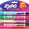 Expo 2-In-1 Dry Erase Markers, Fine/Broad Chisel Tips, Assorted Secondary Colors, 4/Pack 1 Ea 1 Expo 2-In-1 Dry Erase Markers, Fine/Broad Chisel Tips, Assorted Secondary Colors, 4/Pack 1 Ea -pilot Shop 0011642 expo 2 in 1 dry erase markers finebroad chisel tips assorted secondary colors 4pack 1 ea 625