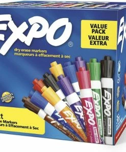 Expo Low-Odor Dry-Erase Marker Value Pack, Broad Chisel Tip, Assorted Colors, 36/Box 1 Ea