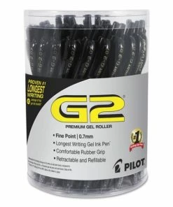 Pilot G2 Premium Gel Pen Convenience Pack, Retractable, Fine 0.7 Mm, Black Ink, Black Barrel, 36/Pack 1 Ea