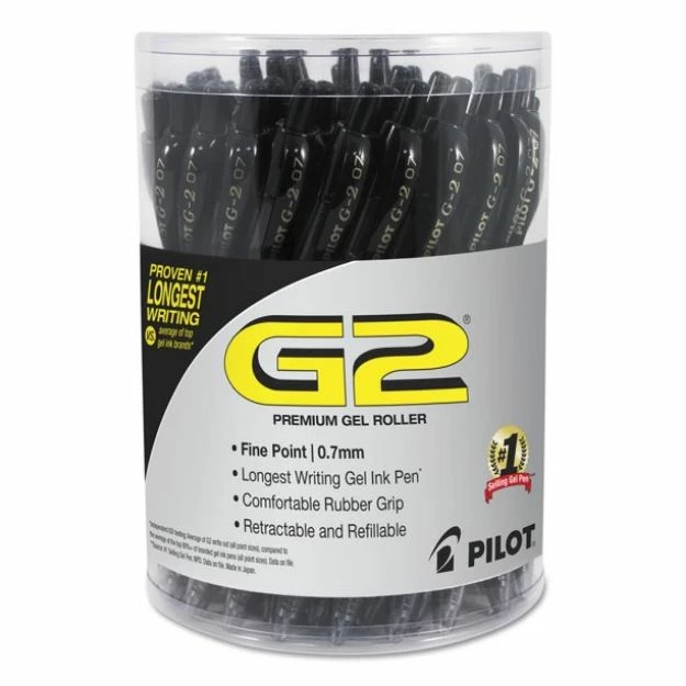 Pilot G2 Premium Gel Pen Convenience Pack, Retractable, Fine 0.7 Mm, Black Ink, Black Barrel, 36/Pack 1 Ea 3 Pilot G2 Premium Gel Pen Convenience Pack, Retractable, Fine 0.7 Mm, Black Ink, Black Barrel, 36/Pack 1 Ea