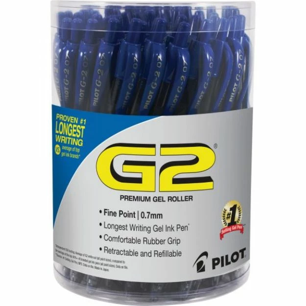 Pilot G2 Premium Gel Pen Convenience Pack, Retractable, Fine 0.7 Mm, Blue Ink, Blue Barrel, 36/Pack 1 Ea 3 Pilot G2 Premium Gel Pen Convenience Pack, Retractable, Fine 0.7 Mm, Blue Ink, Blue Barrel, 36/Pack 1 Ea