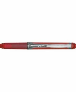 Pilot Precise V7Rt Roller Ball Pen, Retractable, Fine 0.7 Mm, Red Ink, Black Barrel 1 Ea
