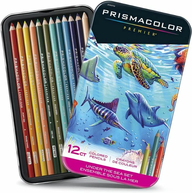 Prismacolor Premier Colored Pencils, Soft Core, Under The Sea Set, 12 Count 3 Prismacolor Premier Colored Pencils, Soft Core, Under The Sea Set, 12 Count