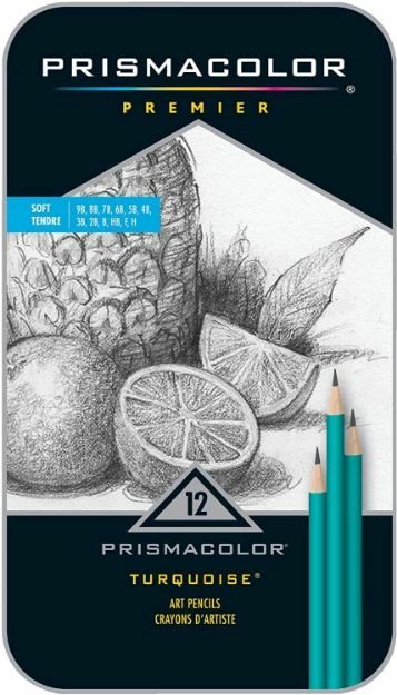 Prismacolor Premier Colorless Blender Pencil, Graphite Tin 12-Count 3 Prismacolor Premier Colorless Blender Pencil, Graphite Tin 12-Count