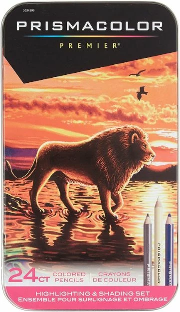 Prismacolor Premier Thick Core Colored Pencil Set, 24 Pencils, Highlights And Shadows 3 Prismacolor Premier Thick Core Colored Pencil Set, 24 Pencils, Highlights And Shadows