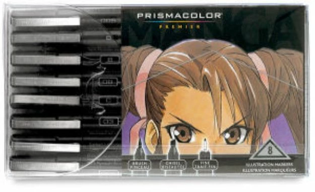Prismacolor Pc Illustration Marker 8Ct Manga 1 Ea 3 Prismacolor Pc Illustration Marker 8Ct Manga 1 Ea