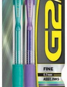 Pilot G2 Metallics Refillable & Retractable Rolling Ball Gel Pens, Fine 0.7 Mm, Assorted Color Inks, 2/Pack