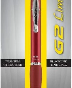 Pilot G2 Limited Refillable & Retractable Rolling Ball Gel Pen, Fine 0.7 Mm, Barrel Colors Vary, Black Ink, Single Pen